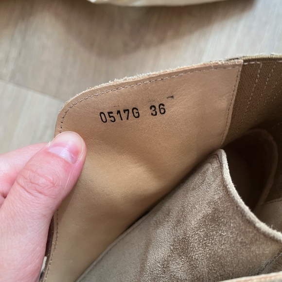 Toga Pulla Beige Suede Buckled Western Ankle Boot - Picture 6 of 7